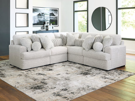 Furniture City Houma - Ashley Furniture - Cuddle Plush 5-Piece Sectional - RAF 5-Piece Sectional / Arctic - PC59106S2