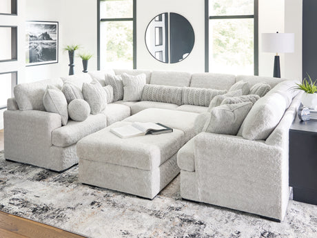 Furniture City Houma - Ashley Furniture - Cuddle Plush 10-Piece Sectional - RAF 10-Piece Sectional / Arctic - PC59106S10
