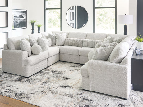 Furniture City Houma - Ashley Furniture - Cuddle Plush 8-Piece Sectional - RAF 8-Piece Sectional / Arctic - PC59106S6