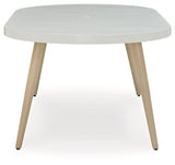 Seton Creek - Oval Dining Table With Umb Opt - White