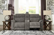 Furniture City Houma - Ashley Furniture - Next-Gen DuraPella Power Reclining Loveseat with Console - PWR REC Loveseat/CON/ADJ HDRST / Slate - 5930118
