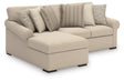 Furniture City Houma - Ashley Furniture - LadyMae 2-Piece Sectional with Chaise - RAF 2-Piece Sectional with Chaise / Twill - 59404S6