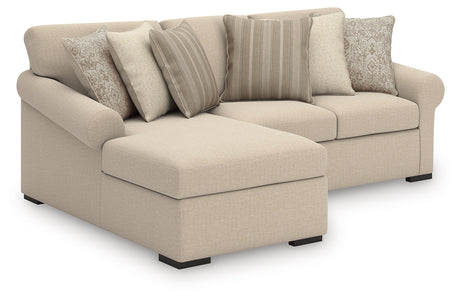 Furniture City Houma - Ashley Furniture - LadyMae 2-Piece Sectional with Chaise - RAF 2-Piece Sectional with Chaise / Twill - 59404S6