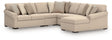 Furniture City Houma - Ashley Furniture - LadyMae 5-Piece Sectional with Chaise - RAF 5-Piece Sectional with Chaise / Twill - 59404S8