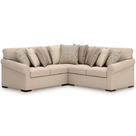 Furniture City Houma - Ashley Furniture - LadyMae 3-Piece Sectional - 3-Piece Sectional / Twill - 59404S1