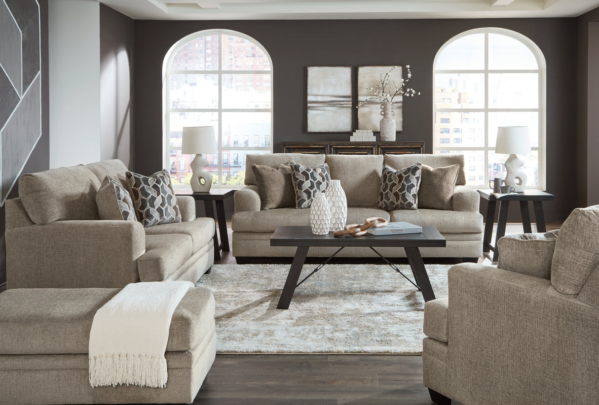 Furniture City Houma - Ashley Furniture - Stonemeade Sofa, Loveseat, Oversized Chair and Ottoman - Sofa, Loveseat, Oversized Chair and Ottoman / Taupe - 59504U4