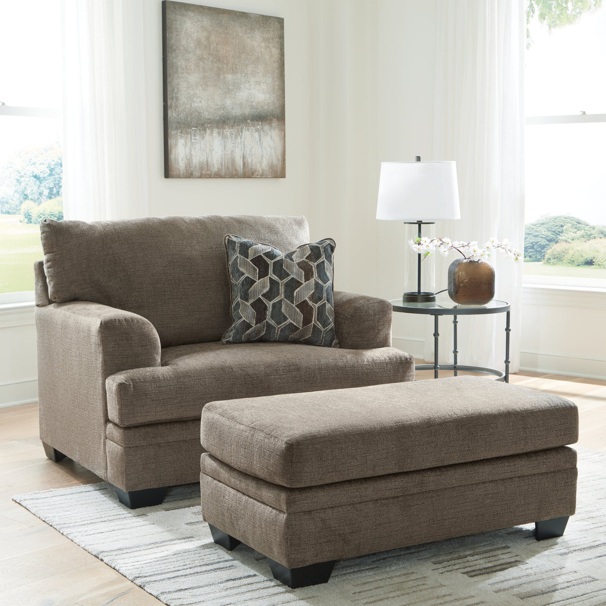 Furniture City Houma - Ashley Furniture - Stonemeade Oversized Chair and Ottoman - Oversized Chair and Ottoman / Nutmeg - 59505U2