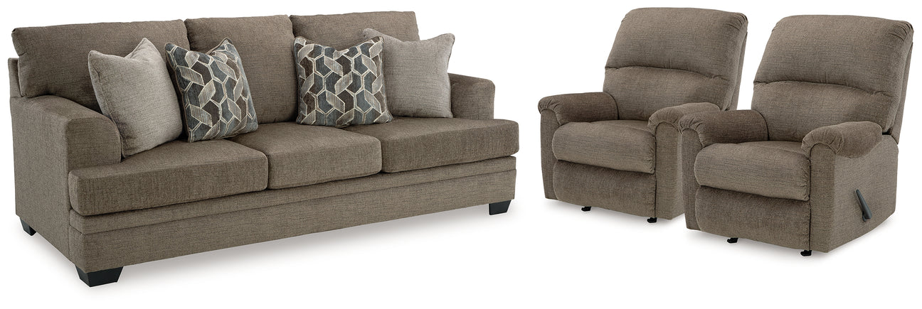 Furniture City Houma - Ashley Furniture - Stonemeade Sofa and 2 Recliners - Sofa and 2 Recliners - 59505U12