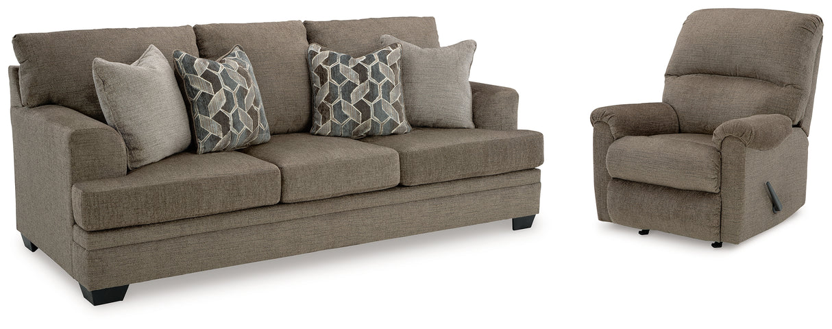 Furniture City Houma - Ashley Furniture - Stonemeade Sofa and Recliner - Sofa and Recliner / Nutmeg - 59505U7