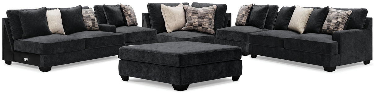 Furniture City Houma - Ashley Furniture - Lavernett 5-Piece Sectional and Ottoman - 5-Piece Sectional and Ottoman - 59603U2