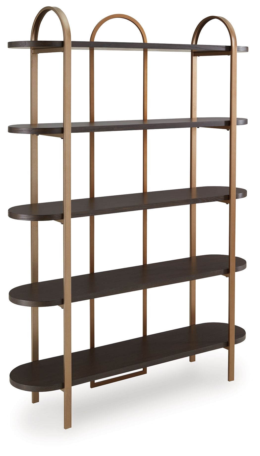 Brentmour - Bookcase - Brown / Gold Finish
