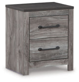 Bronyan - Two Drawer Night Stand - Dark Gray