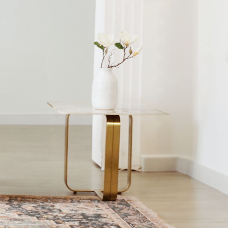 HD-3156 - End Table - Marble / Gold