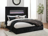 Tayleena - Upholstered Bed With Fireplace And Wireless Audio
