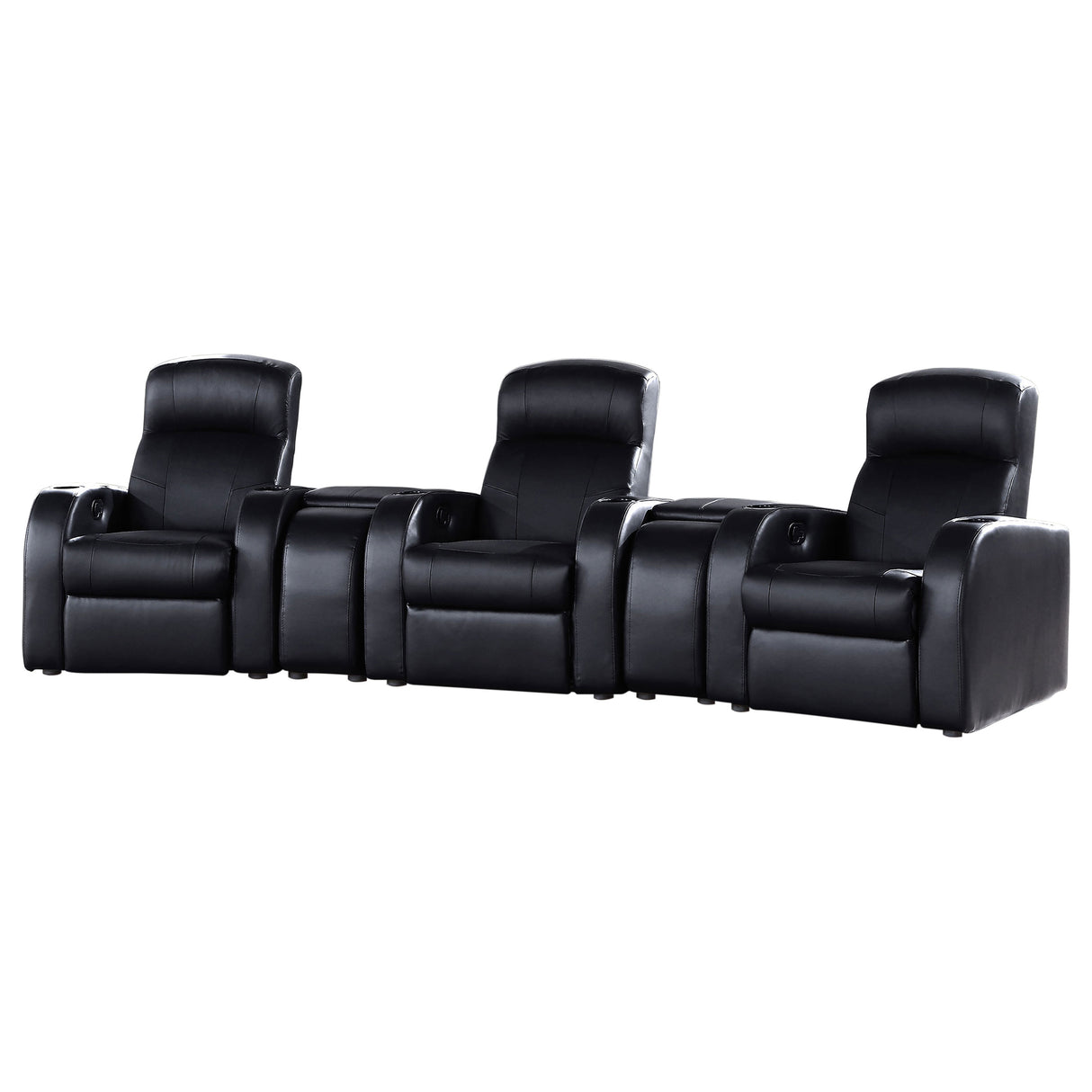 Furniture City Houma - Coaster - Cyrus 5-piece Upholstered Home Theater Seating - 600001-S3A