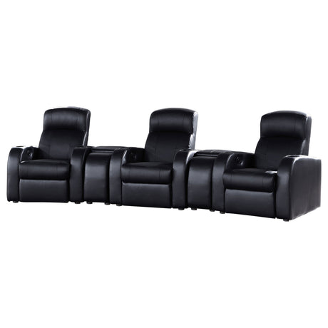 Furniture City Houma - Coaster - Cyrus 5-piece Upholstered Home Theater Seating - 600001-S3A