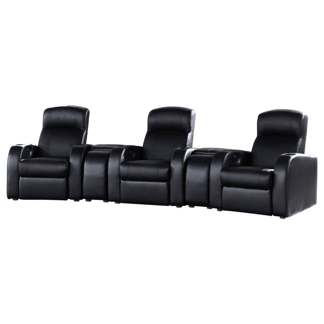 Furniture City Houma - Coaster - Cyrus 5-piece Upholstered Home Theater Seating - 600001-S3A