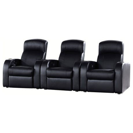 Furniture City Houma - Coaster - Cyrus 3-piece Upholstered Home Theater Seating - 600001-S3B
