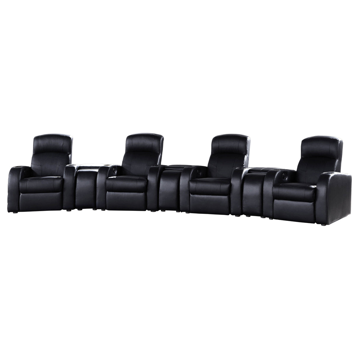 Furniture City Houma - Coaster - Cyrus 7-piece Upholstered Home Theater Seating - 600001-S4A