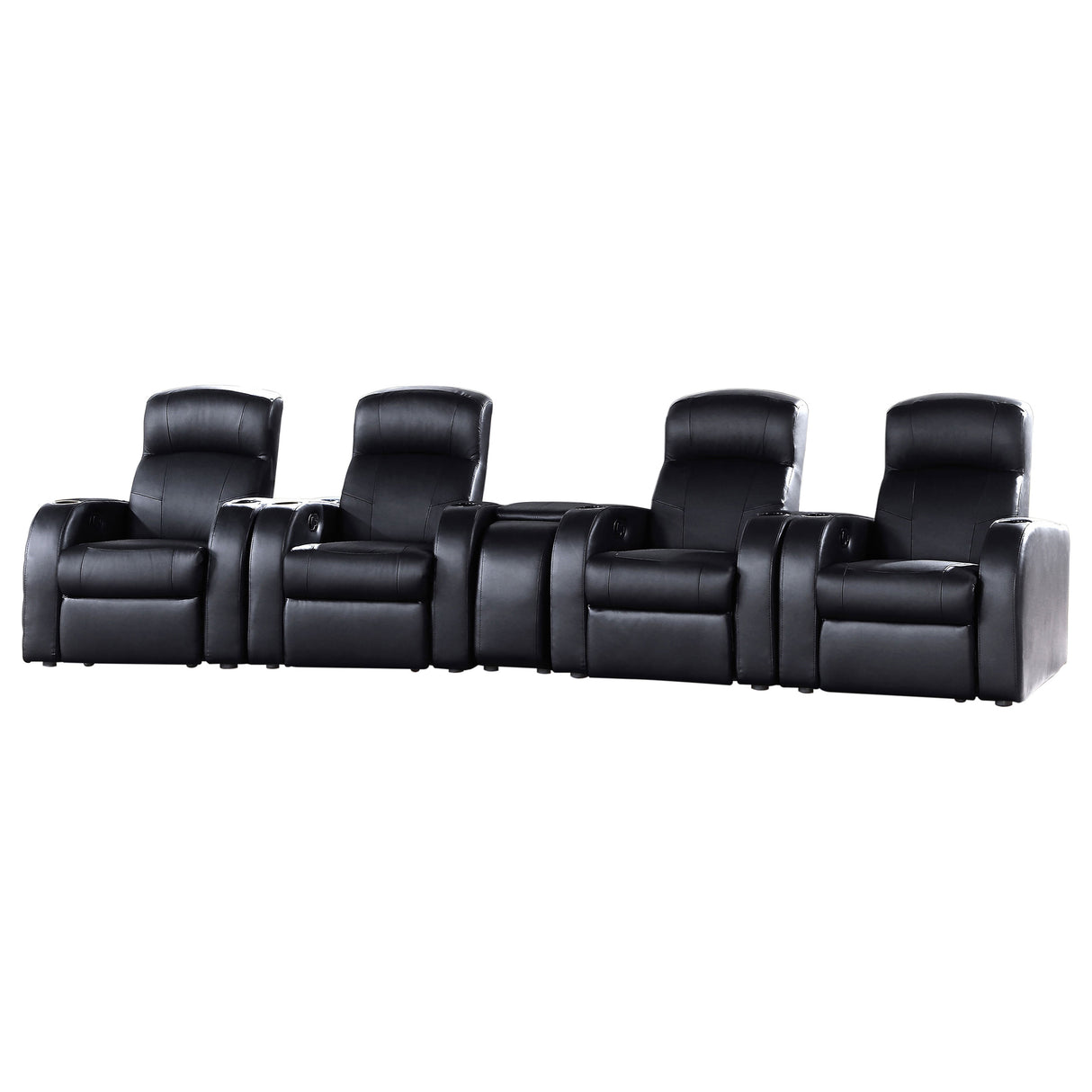 Furniture City Houma - Coaster - Cyrus 5-piece Upholstered Home Theater Seating - 600001-S4B