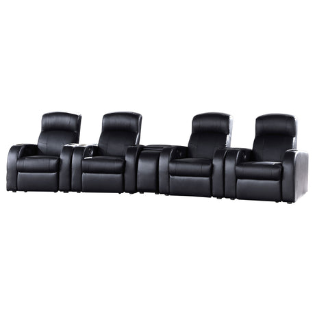 Furniture City Houma - Coaster - Cyrus 5-piece Upholstered Home Theater Seating - 600001-S4B