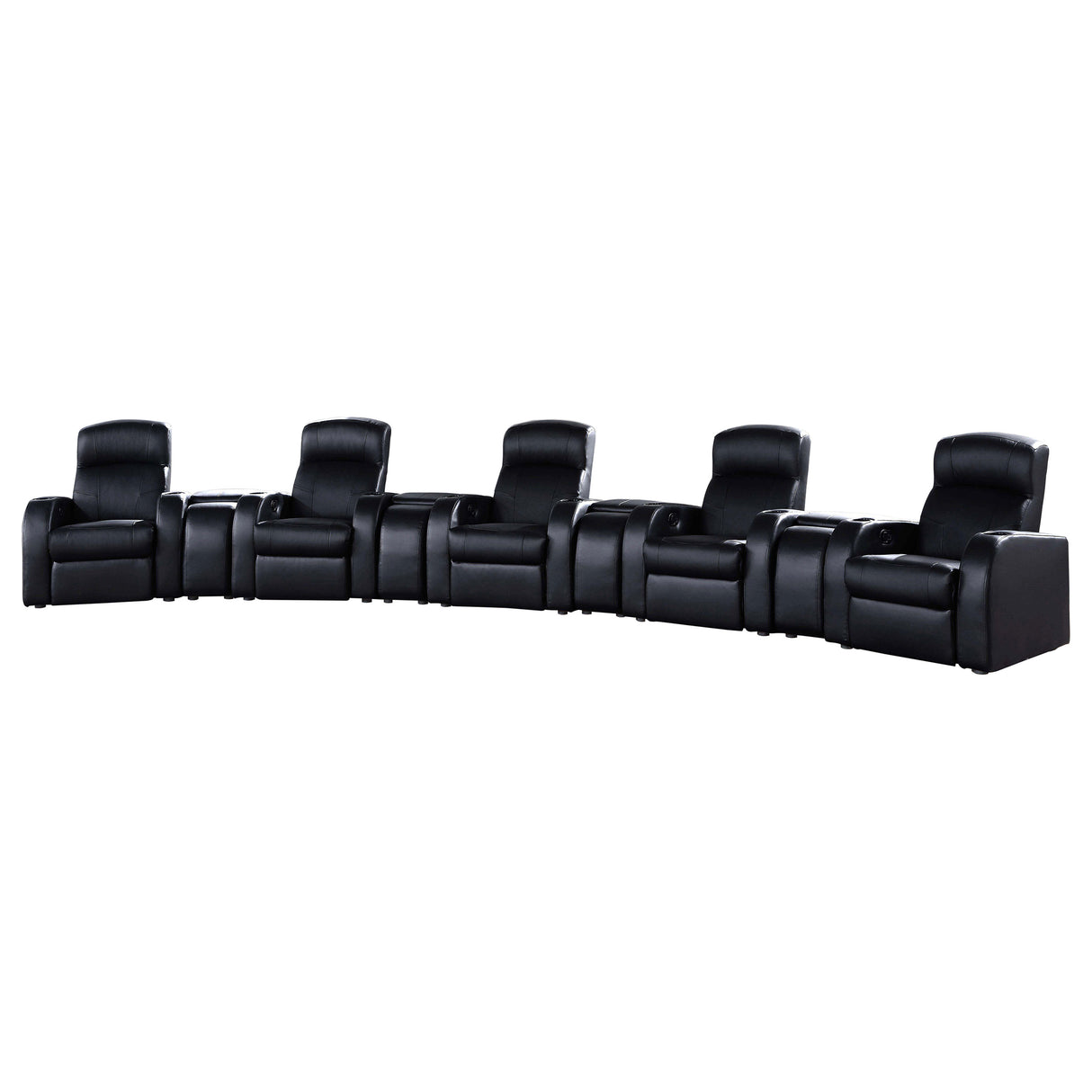 Furniture City Houma - Coaster - Cyrus 9-piece Upholstered Home Theater Seating - 600001-S5A