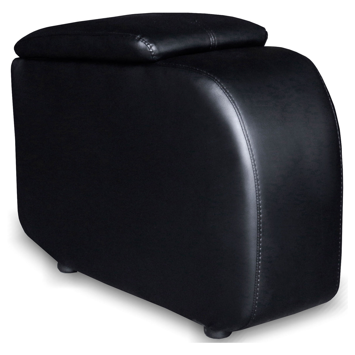 Furniture City Houma - Coaster - Cyrus Upholstered Home Theater Storage Wedge Console Black - 600002