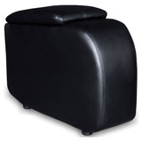 Furniture City Houma - Coaster - Cyrus Upholstered Home Theater Storage Wedge Console Black - 600002