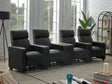 Furniture City Houma - Coaster - Toohey Upholstered Tufted Recliner Living Room Set Black - 600181-S4B