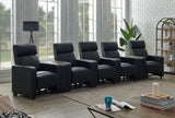 Furniture City Houma - Coaster - Toohey Upholstered Tufted Recliner Living Room Set Black - 600181-S5B