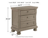 Lettner - Two Drawer Night Stand - Light Gray