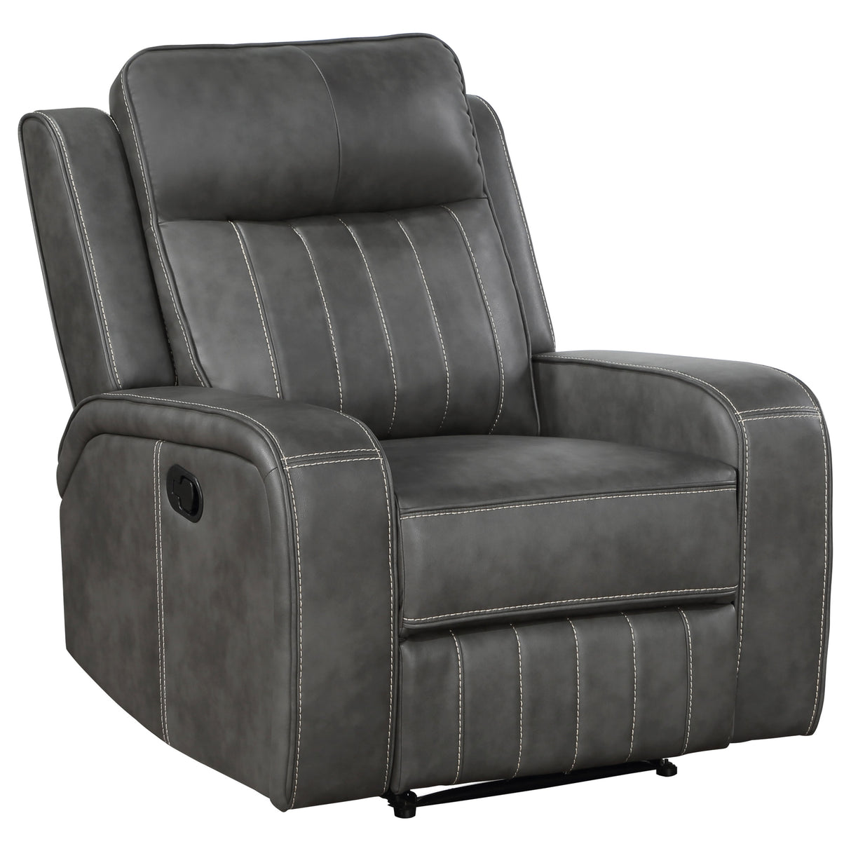Furniture City Houma - Coaster - Raelynn Upholstered Track Arm Recliner Grey - 603193