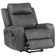 Furniture City Houma - Coaster - Raelynn Upholstered Power Lift Recliner Chair Grey - 603194P
