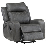 Furniture City Houma - Coaster - Raelynn Upholstered Power Lift Recliner Chair Grey - 603194P