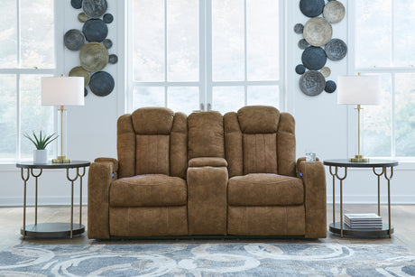 Furniture City Houma - Ashley Furniture - Wolfridge Power Reclining Loveseat - PWR REC Loveseat/CON/ADJ HDRST / Brindle - 6070318