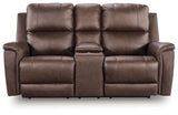 Bleckley - Power Reclining Loveseat With Console / Adjustable Headrest