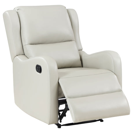 Furniture City Houma - Coaster - Kelsey Upholstered English Arm Recliner Chair Ivory - 609373
