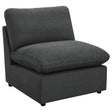 Furniture City Houma - Coaster - Collins Modular Armless Chair Dark Grey - 609530AC