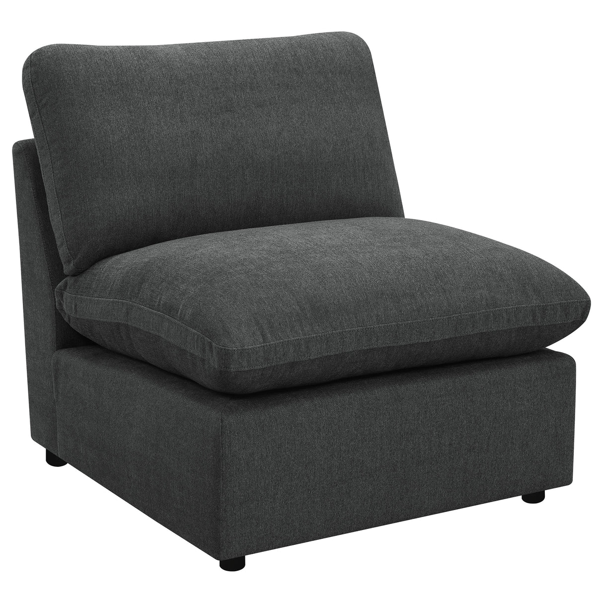 Furniture City Houma - Coaster - Collins Modular Armless Chair Dark Grey - 609530AC