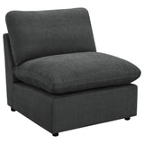 Furniture City Houma - Coaster - Collins Modular Armless Chair Dark Grey - 609530AC