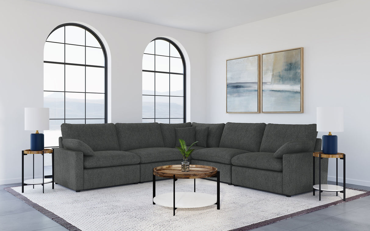 Collins Modular Armless Chair Dark Grey