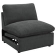 Furniture City Houma - Coaster - Collins Modular Power Armless Recliner Dark Grey - 609530ARP