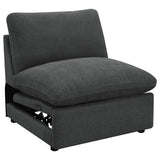 Furniture City Houma - Coaster - Collins Modular Power Armless Recliner Dark Grey - 609530ARP