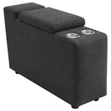 Furniture City Houma - Coaster - Collins Upholstered Modular Storage Console Dark Grey - 609530CON