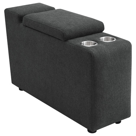 Furniture City Houma - Coaster - Collins Upholstered Modular Storage Console Dark Grey - 609530CON