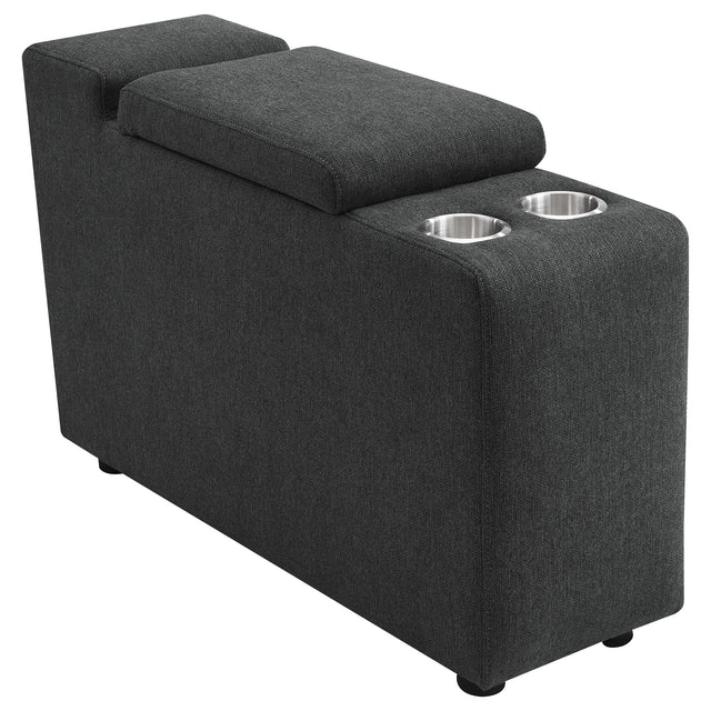 Furniture City Houma - Coaster - Collins Upholstered Modular Storage Console Dark Grey - 609530CON