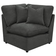 Furniture City Houma - Coaster - Collins Modular Corner Chair Dark Grey - 609530CRN