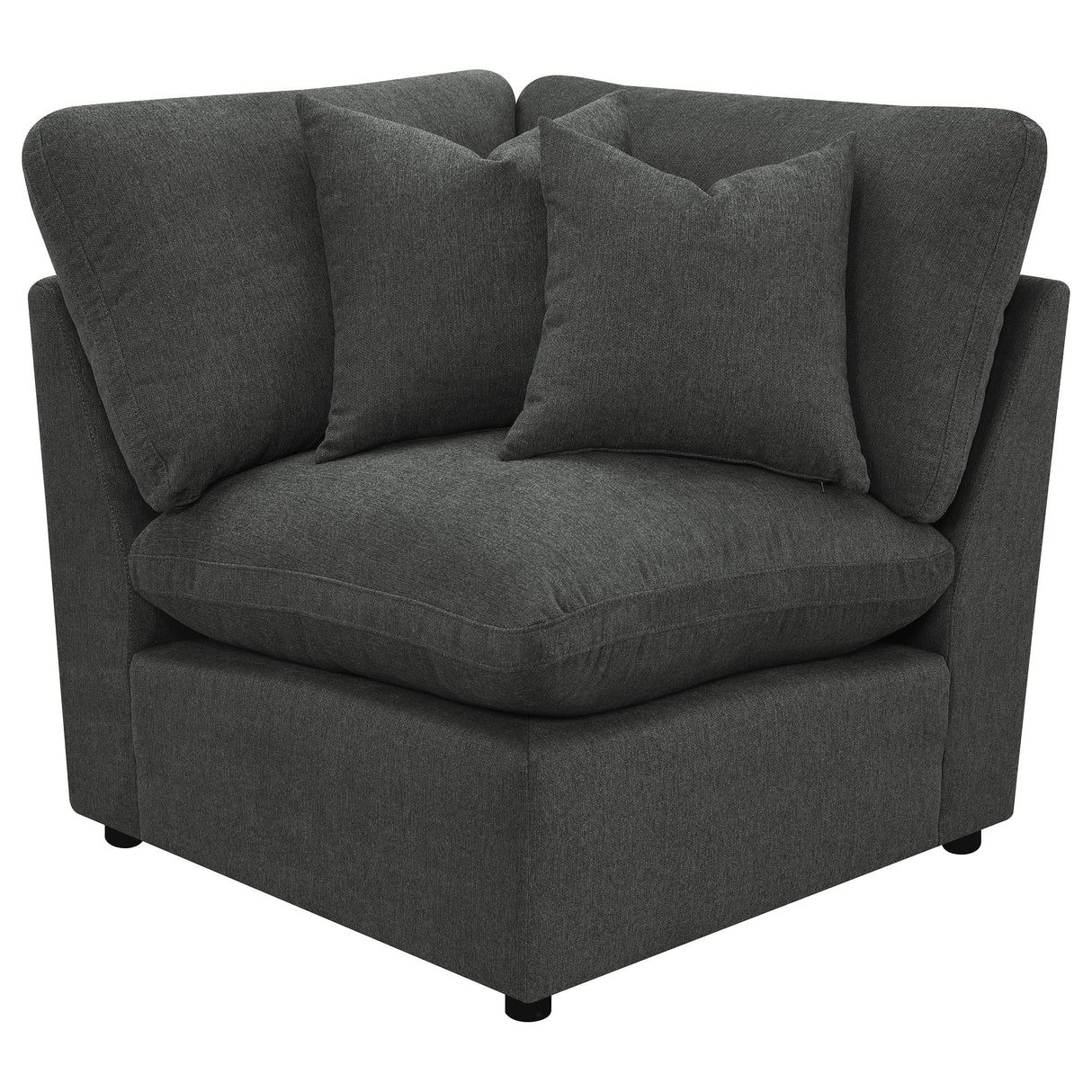 Furniture City Houma - Coaster - Collins Modular Corner Chair Dark Grey - 609530CRN