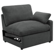 Furniture City Houma - Coaster - Collins Modular RAF Power Recliner Dark Grey - 609530RRP