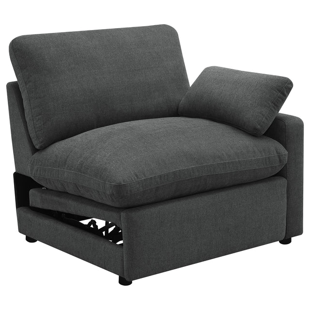 Furniture City Houma - Coaster - Collins Modular RAF Power Recliner Dark Grey - 609530RRP